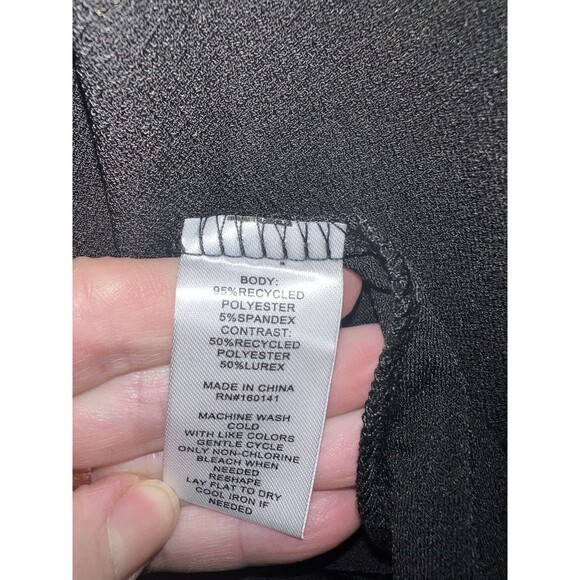 89th Madison Blouse Womens Plus 3X Top Black Sheer Sleeves Shirt Pullover New - Picture 3 of 8